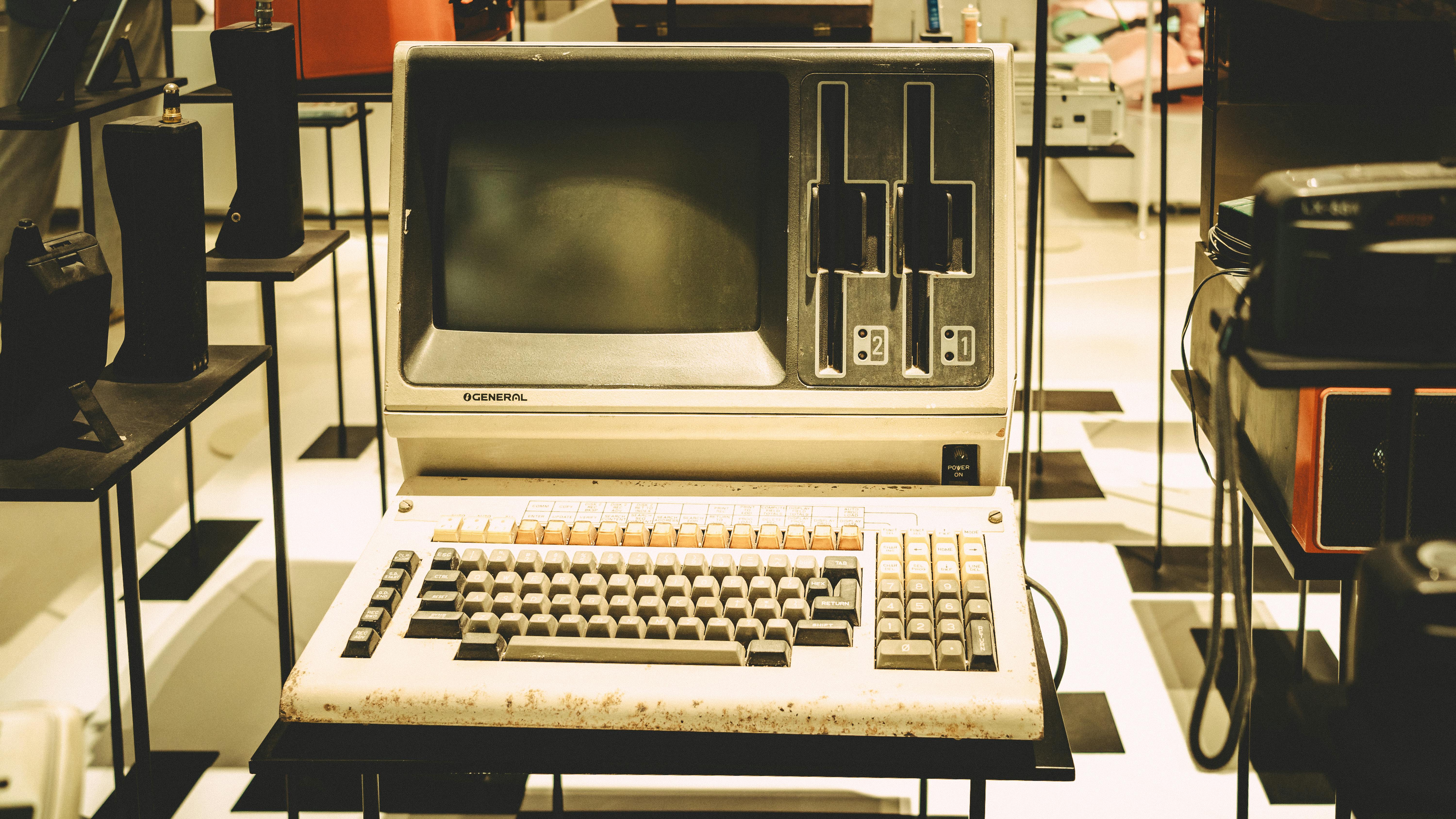 Retro computer turned off